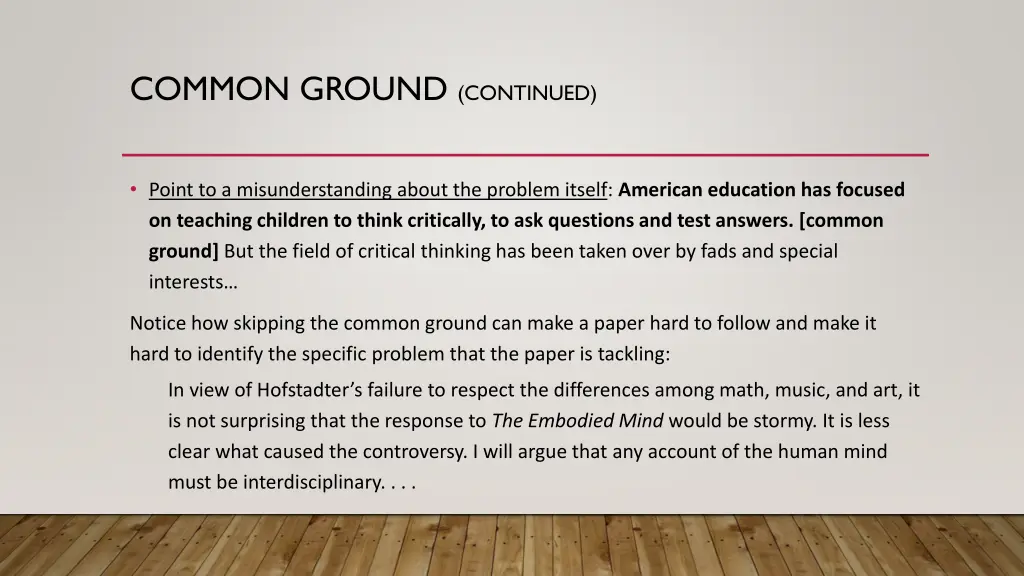 common ground continued 3