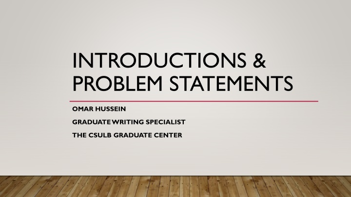 introductions problem statements