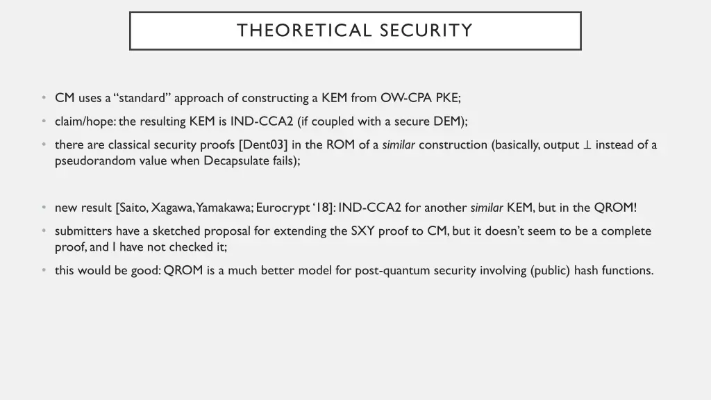 theoretical security