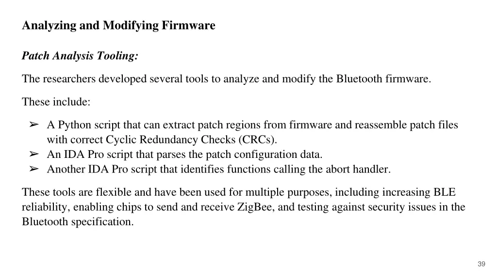 analyzing and modifying firmware