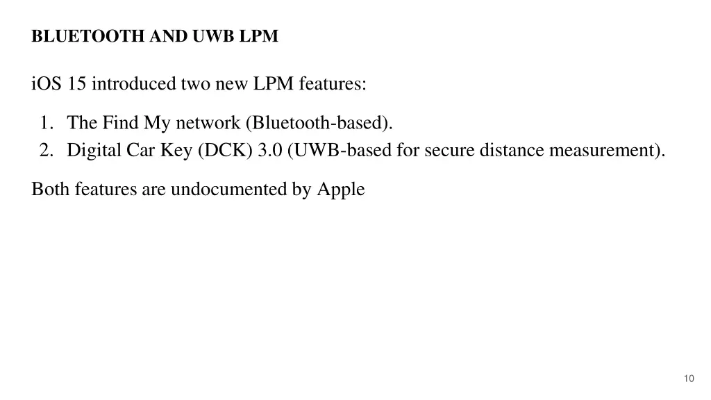 bluetooth and uwb lpm
