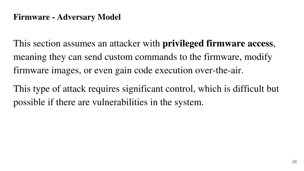 firmware adversary model