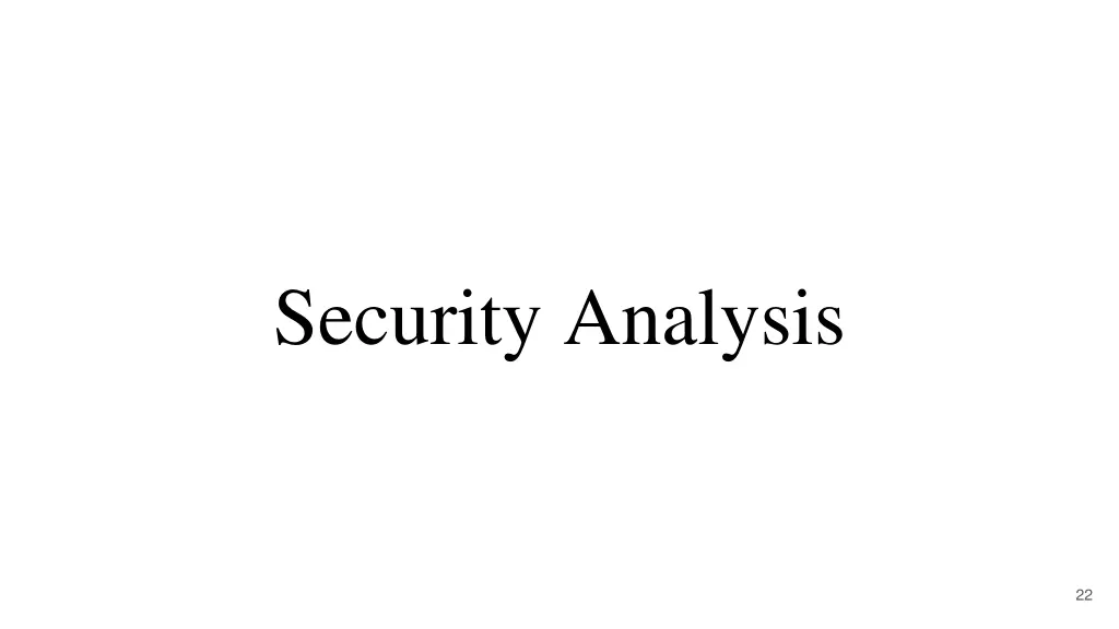 security analysis