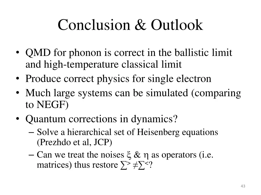 conclusion outlook