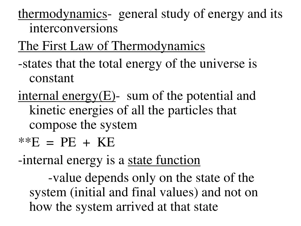 thermodynamics general study of energy