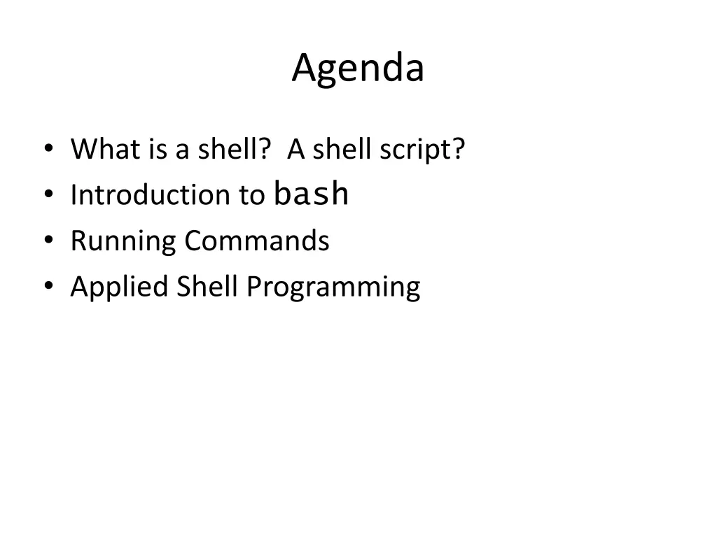 agenda