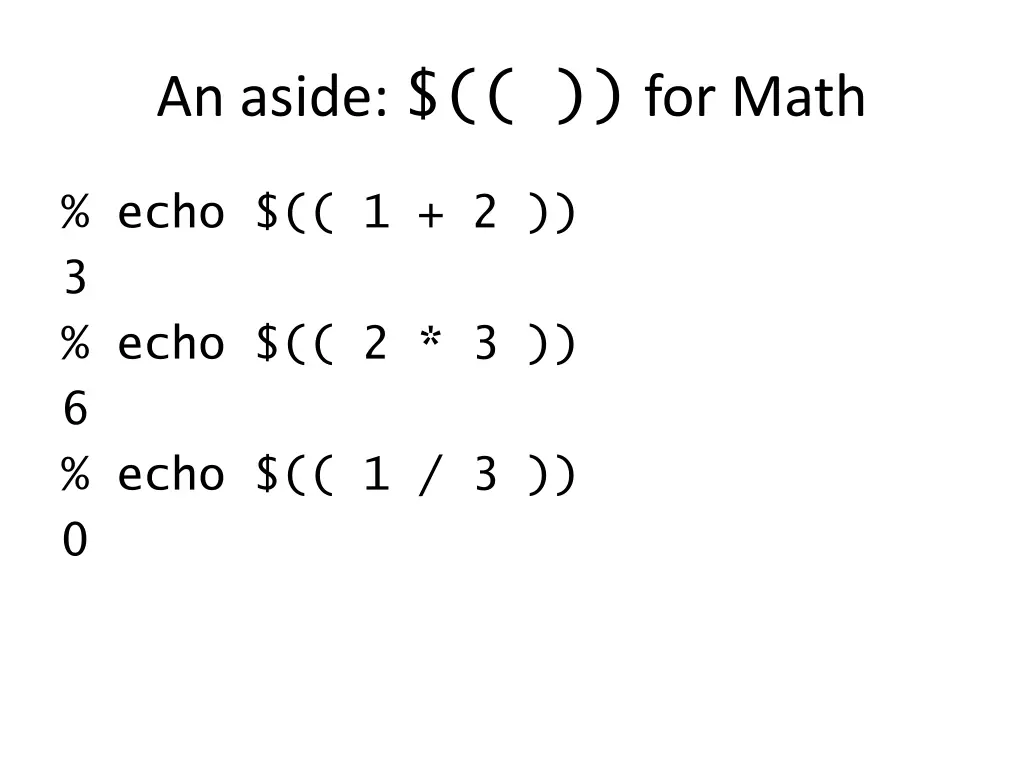 an aside for math
