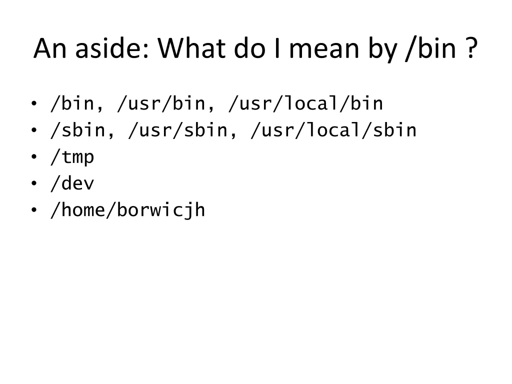 an aside what do i mean by bin 1