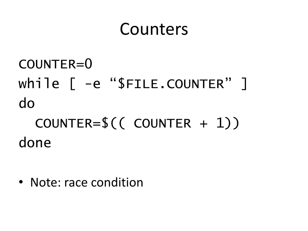counters