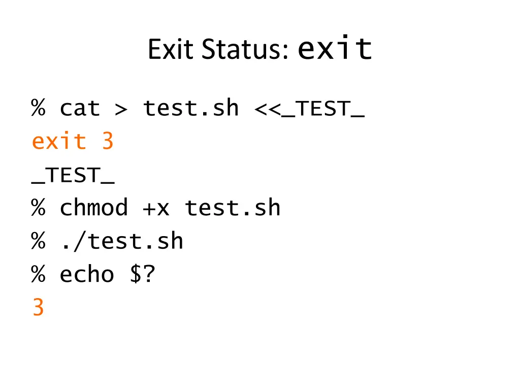 exit status exit