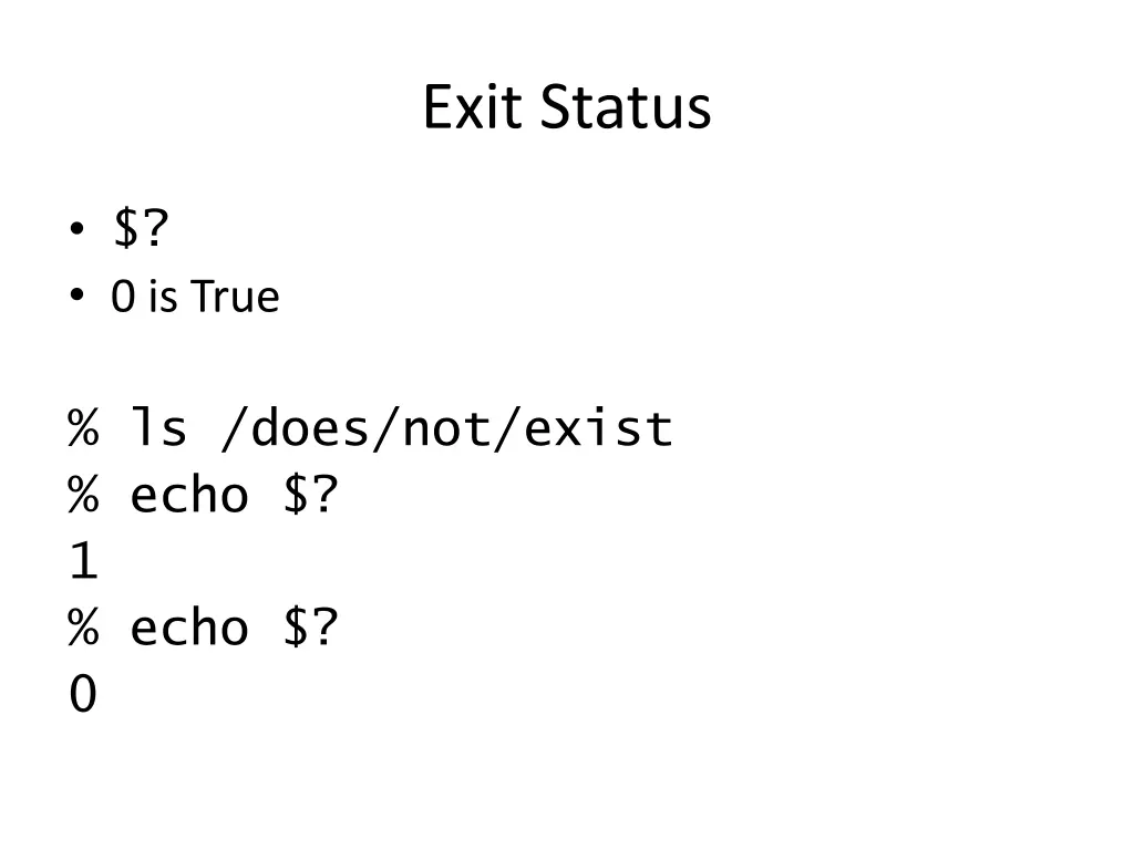 exit status