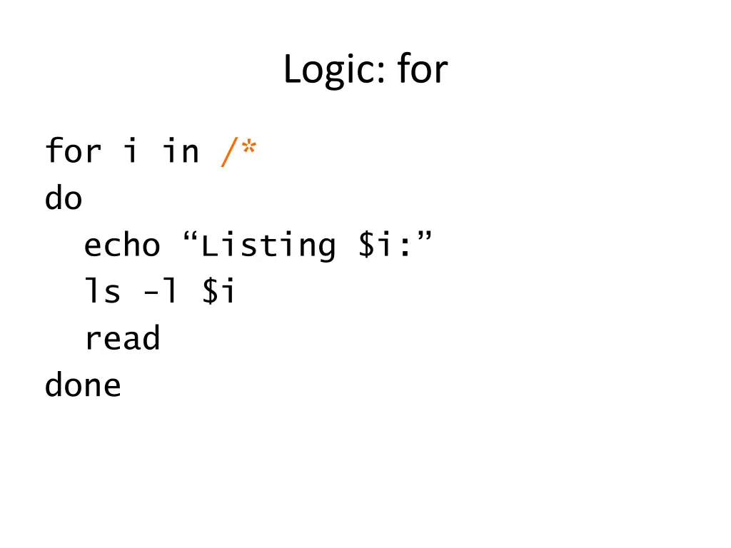 logic for 1