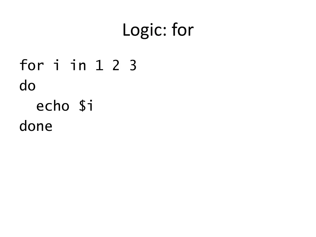 logic for