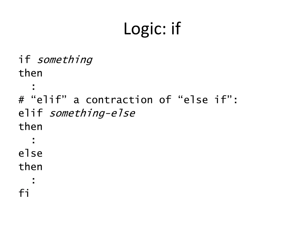 logic if
