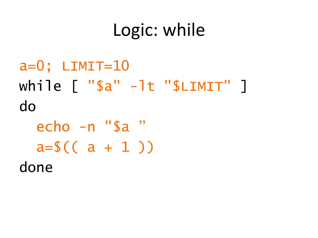 logic while 1