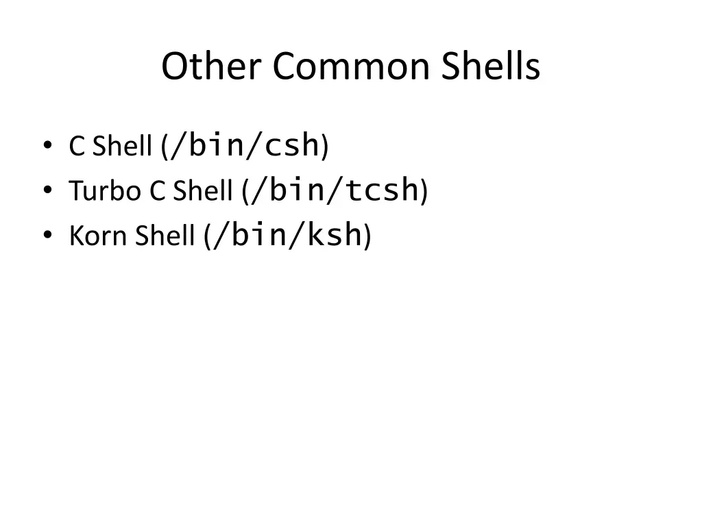 other common shells
