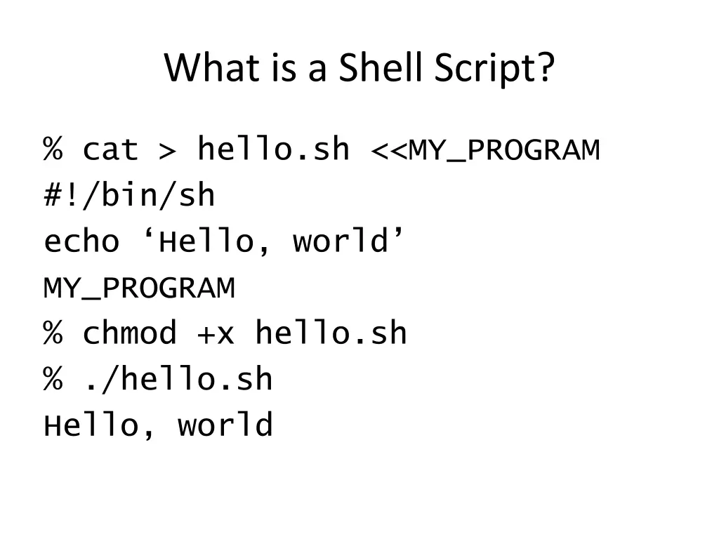 what is a shell script 1