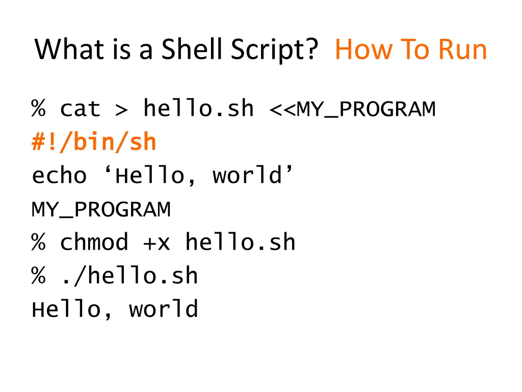 what is a shell script how to run