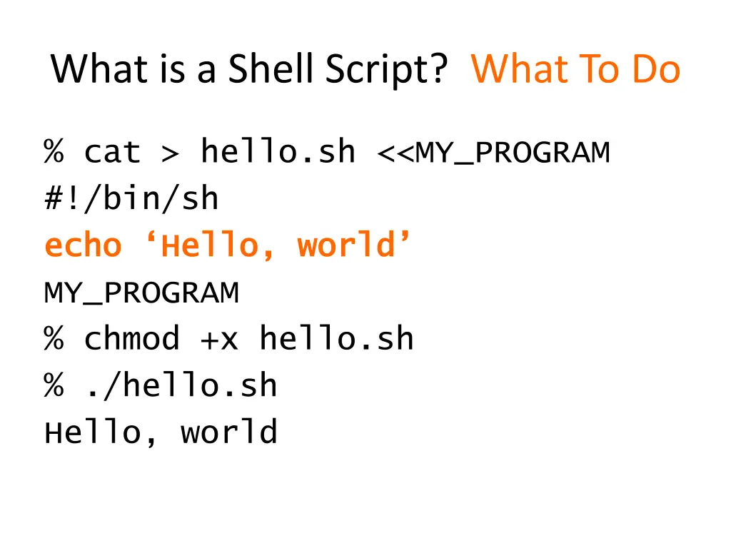 what is a shell script what to do
