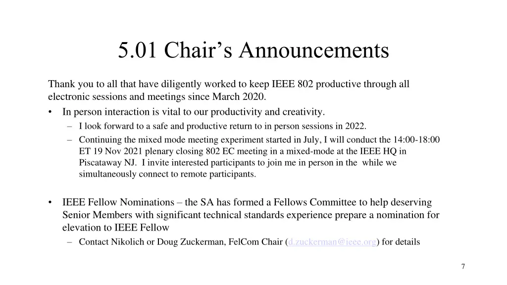 5 01 chair s announcements 1