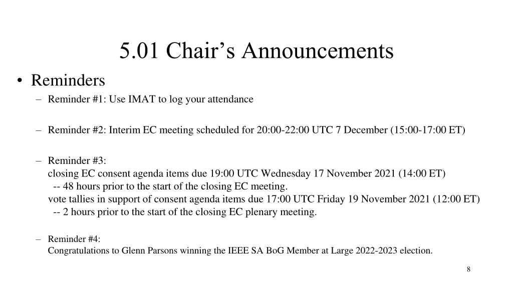 5 01 chair s announcements 2