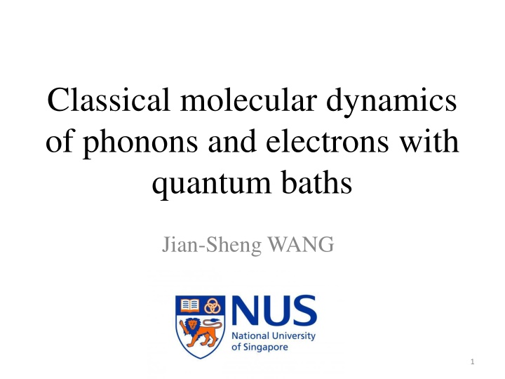 classical molecular dynamics of phonons