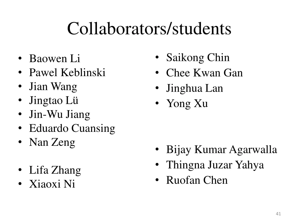 collaborators students