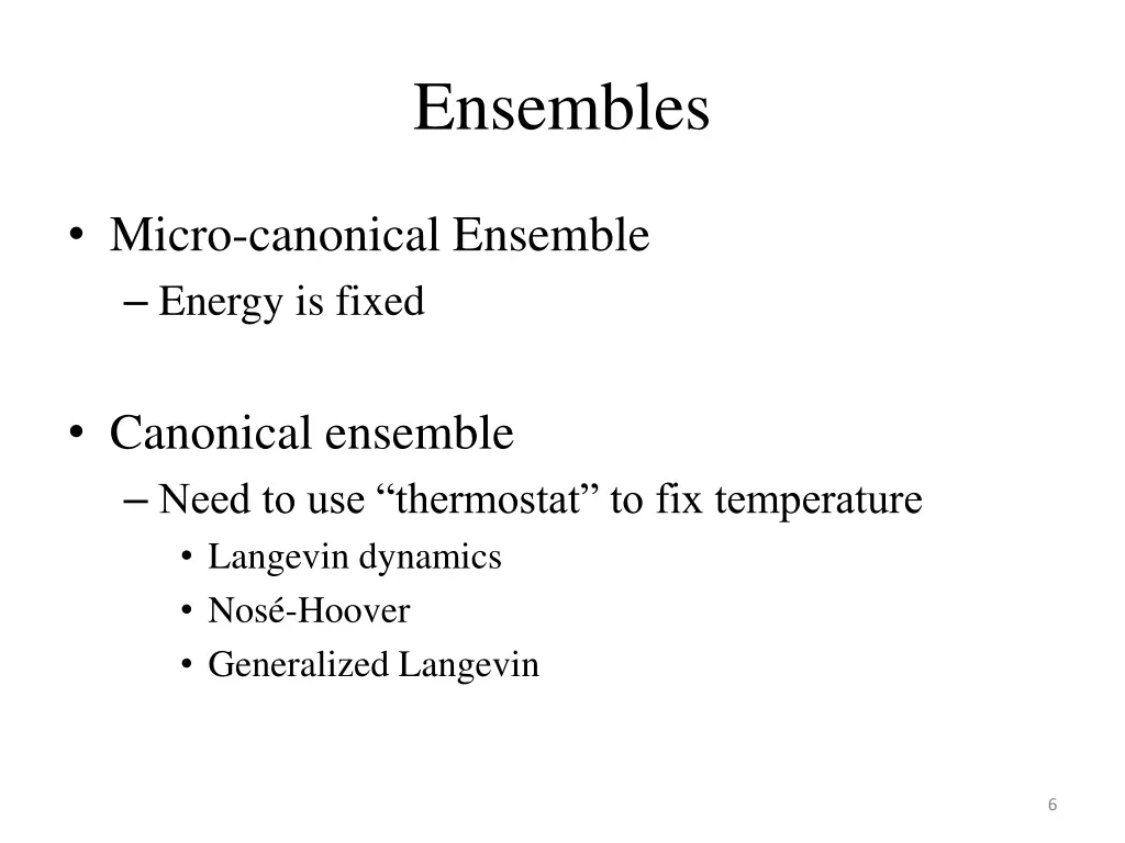 ensembles