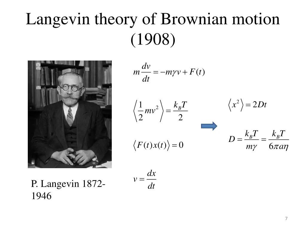 langevin theory of brownian motion 1908