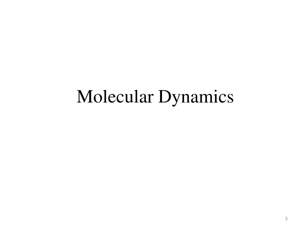 molecular dynamics