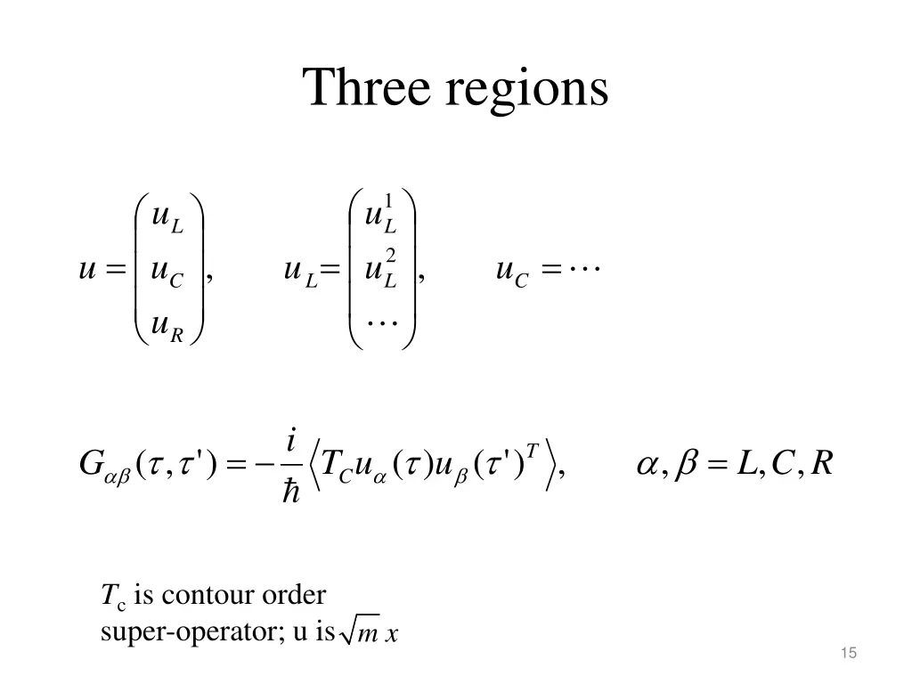 three regions
