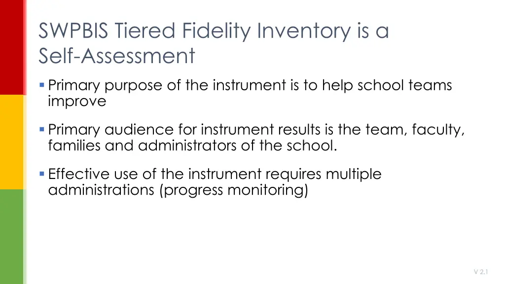 swpbis tiered fidelity inventory is a self