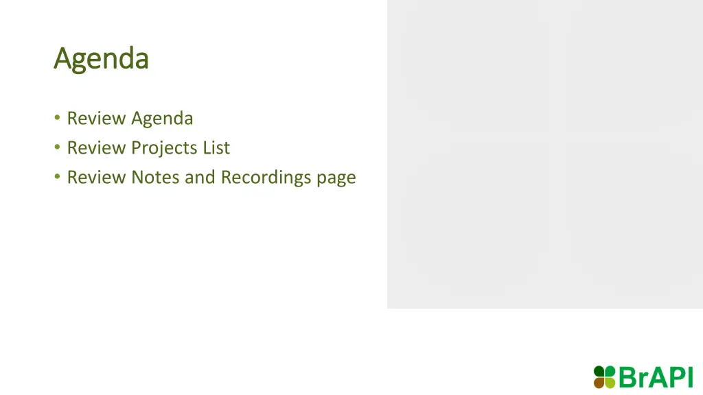 agenda agenda