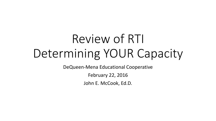 review of rti