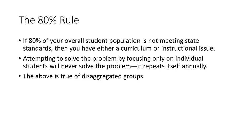 the 80 rule