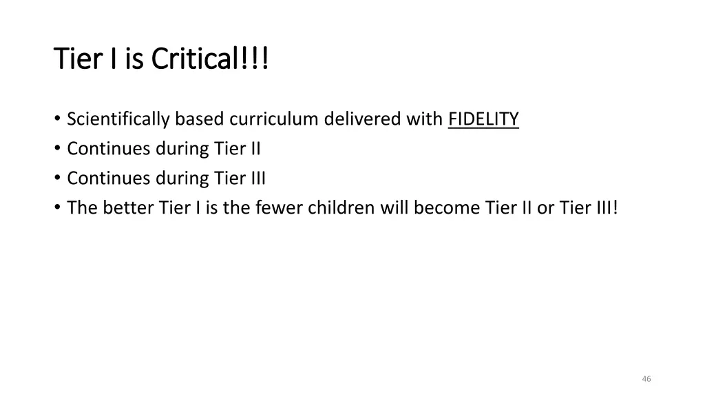 tier i is critical tier i is critical