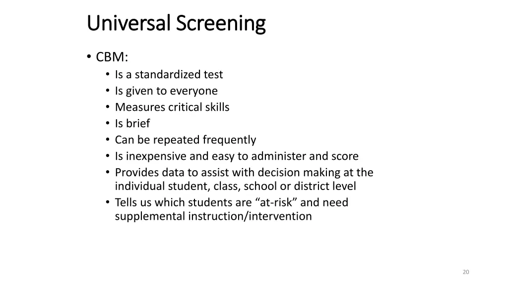 universal screening universal screening 1
