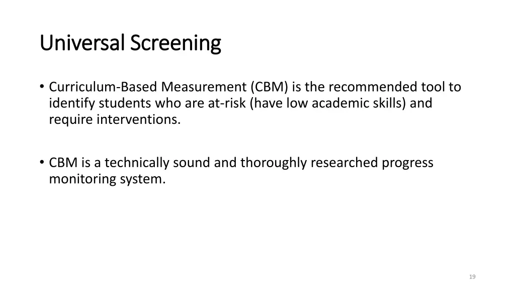 universal screening universal screening