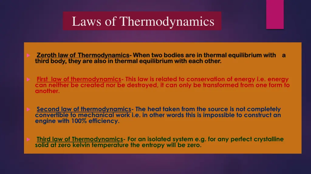 laws of thermodynamics