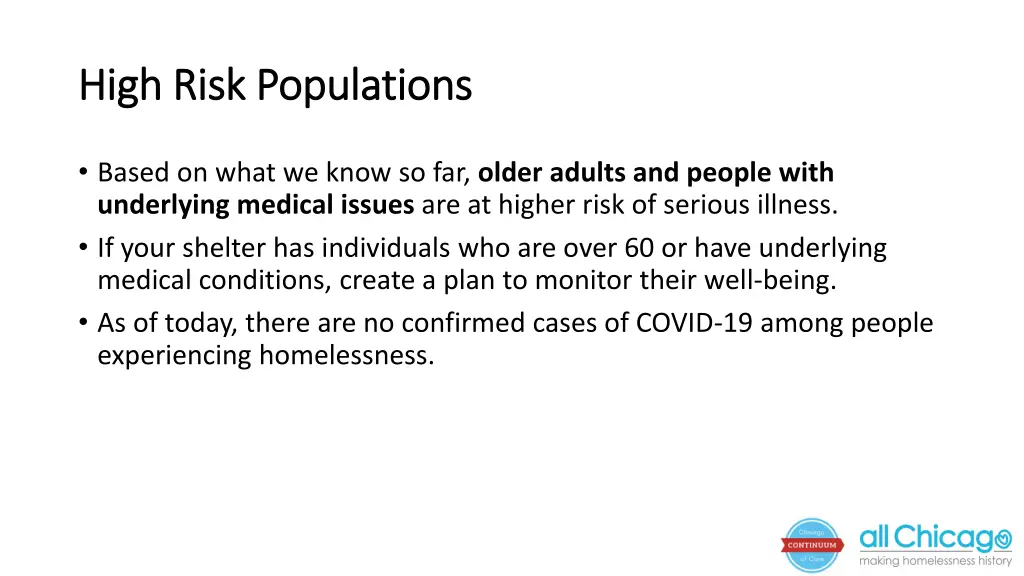 high risk populations high risk populations