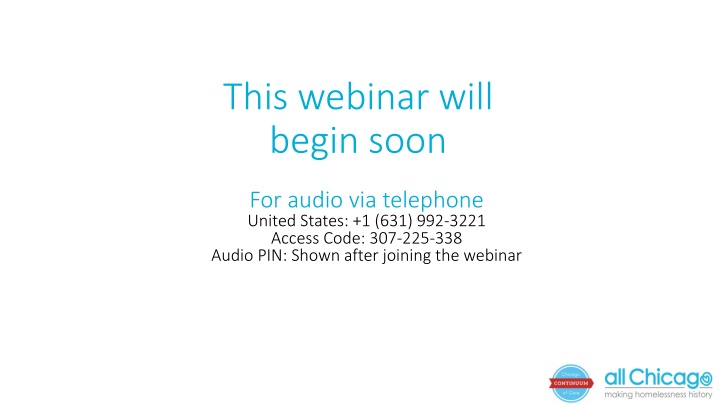 this webinar will begin soon