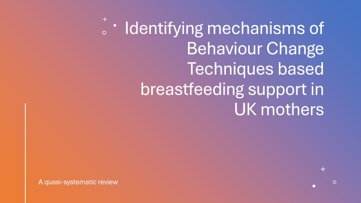 identifying mechanisms of behaviour change
