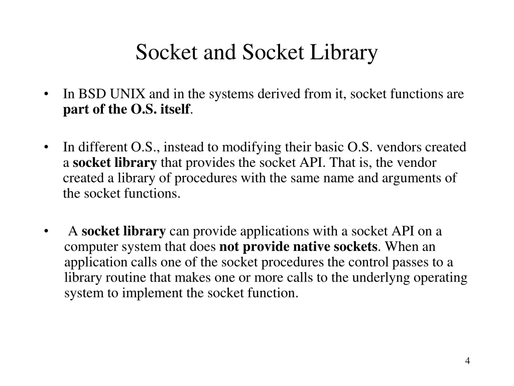 socket and socket library