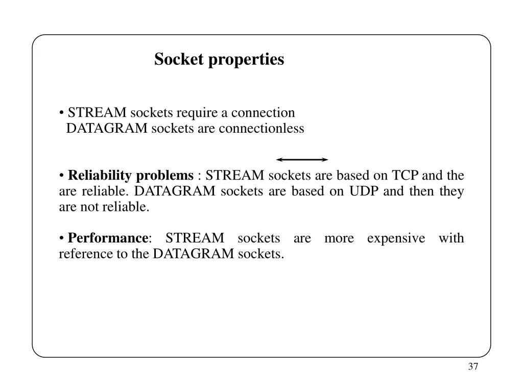 socket properties 1
