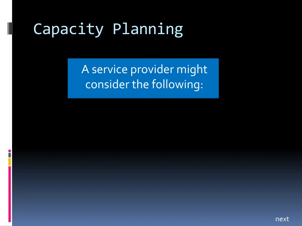 capacity planning