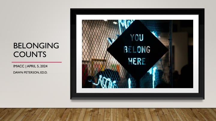 belonging counts