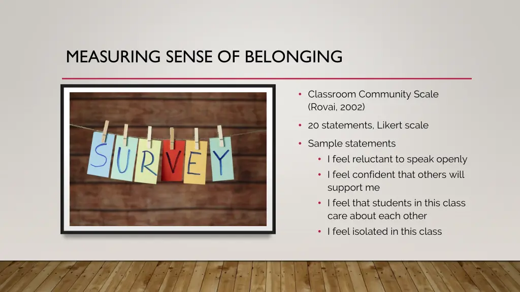 measuring sense of belonging