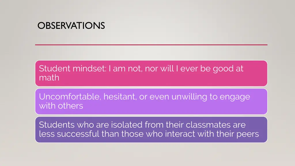 observations