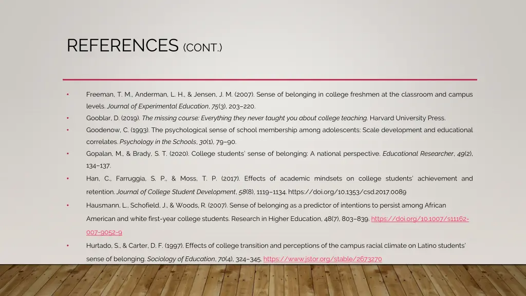references cont