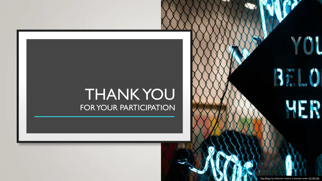 thank you for your participation
